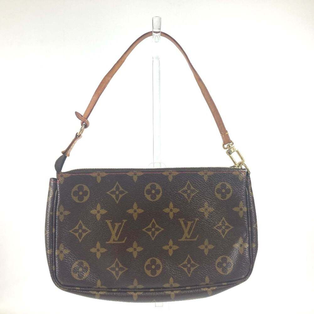 LOUIS VUITTON Authentic Brown Monogram Canvas Pochette Pouch - Picture 2 of 12